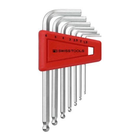 Pb swiss allen keys - PB Swiss PB 212LH-10 9 Piece Long Chrome Ball point Hex/Allen Key Set. $6150. +. PB Swiss Tools PB 212ZH-12 Ballend hex set SAE 12 pieces. $7900. Total price: Add all 3 to Cart. Some of these items ship sooner than the others. Show details.